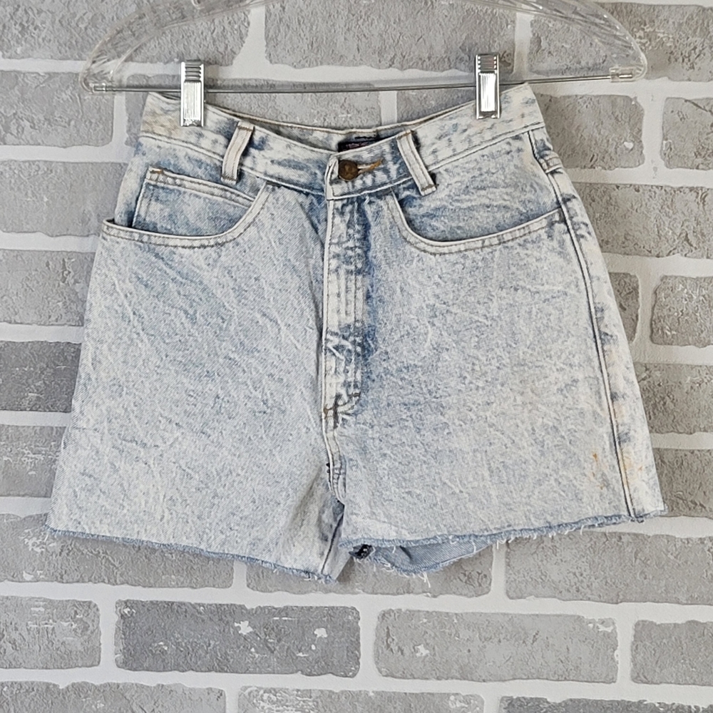 Paris Sport Club Vintage Acid Washed Cut Off Jean Shorts 80's Women's Size 5